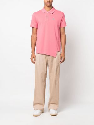 Asimetriškas medvilninis polo marškinėliai Comme Des Garçons Shirt rožinė