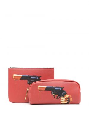 Чанта тип „портмоне“ с принт Seletti червено