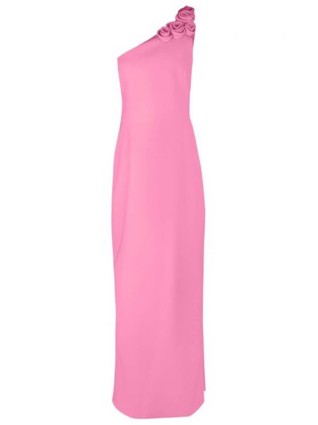 Коктейлна рокля на цветя с апликация Catherine Regehr розово
