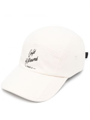 Cappello con visiera ricamato Café Kitsuné bianco