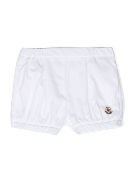 Puuvilla shortsit tytöille Moncler Enfant valkoinen