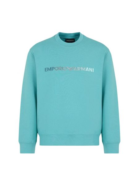 Bluza z nadrukiem Emporio Armani zielona