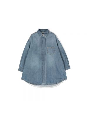 Sukienka midi Mm6 Maison Margiela - Niebieski