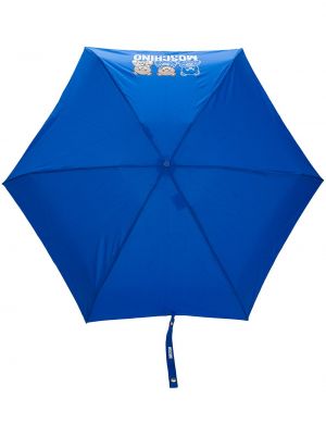 Paraguas con estampado Moschino azul