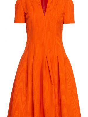 Плісироване бавовняне Сукня Oscar De La Renta, помаранчеве