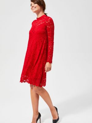 Sukienka koronkowa Moodo, czerwony