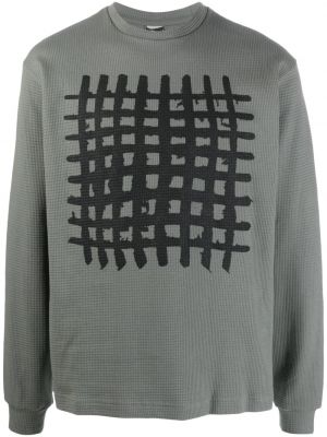 Jersey sweatshirt aus baumwoll mit print Gr10k grün