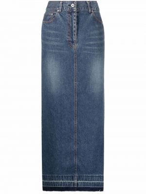 Asymmetrisk jeans-skjørt Sacai blå