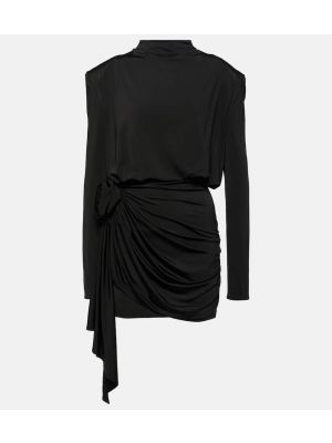 Květinové šaty jersey Magda Butrym černé