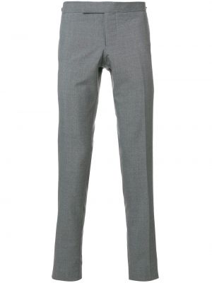 Skinny fit hlače z nizkim pasom Thom Browne siva