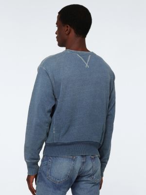 Sweatshirt aus baumwoll Rrl blau