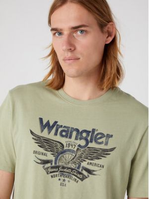 Priliehavé tričko Wrangler zelená