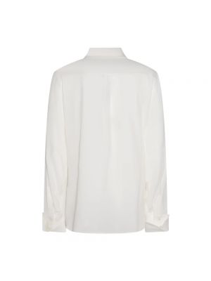Daunen bluse mit geknöpfter mit button-down-kagen Sportmax weiß