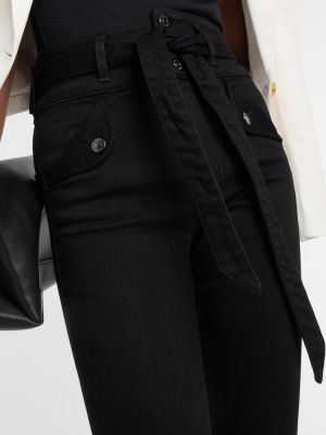 Jeans bootcut taille haute large Veronica Beard noir