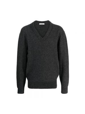 Sweter z dekoltem w serek Lemaire czarny