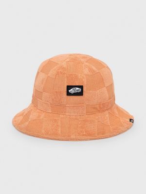Памучна шапка с козирки Vans оранжево