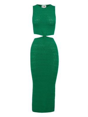 Плетена плетена рокля Calli зелено