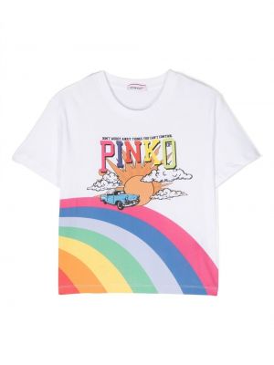 T-shirt för tjejer Pinko Kids vit