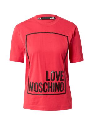 Love Moschino Tricou  roșu / negru