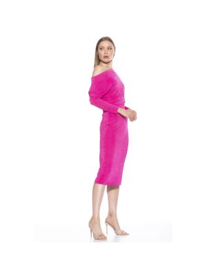 Приталенное платье-карандаш с длинным рукавом Alexia Admor розовое