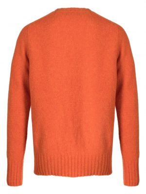 Vlněný svetr s kulatým výstřihem Doppiaa oranžový