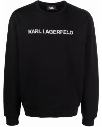 Trykt sweatshirt Karl Lagerfeld svart