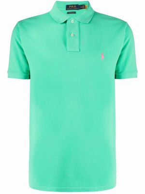 Polo krekls ar izšuvumiem Polo Ralph Lauren zaļš