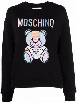 Trykt sweatshirt Moschino svart