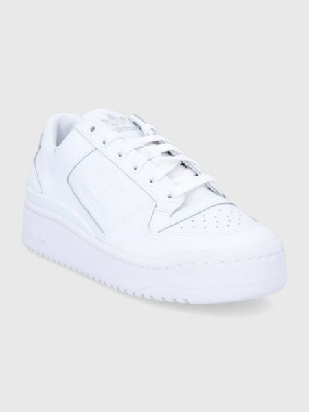 Sneakersy skórzane Adidas Originals białe