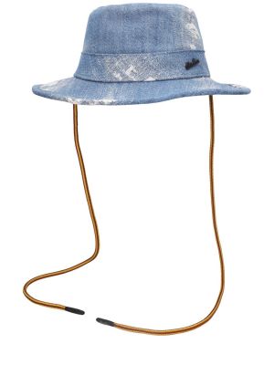 Bavlnená čiapka Borsalino modrá