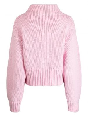 Sweter wełniany Cynthia Rowley różowy