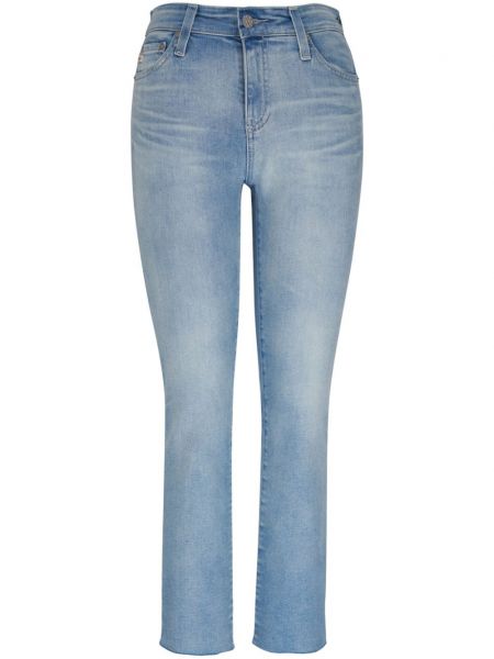 Slim fit kitsa lõikega teksapüksid Ag Jeans sinine