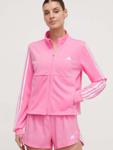 Mikina s aplikacemi Adidas Performance růžová