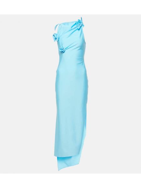 Φλοράλ μίντι φόρεμα Coperni μπλε