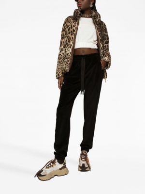 Daunenjacke mit print mit leopardenmuster Dolce & Gabbana