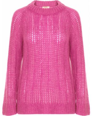 Вязаный свитер из мохера Prada, розовый