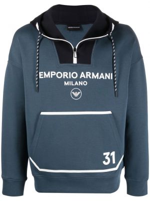 Trykt kort genser Emporio Armani blå