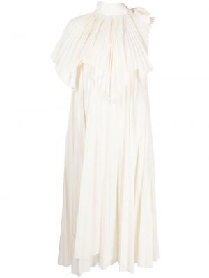 Плисирана асиметрична макси рокля Plan C бяло