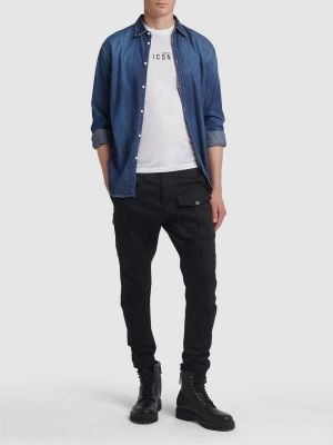 Camicia jeans Dsquared2 blu