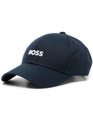 Puuvillased tikitud nokamüts Boss sinine