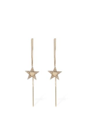 Σκουλαρίκια με πετραδάκια με μοτίβο αστέρια Versace χρυσό
