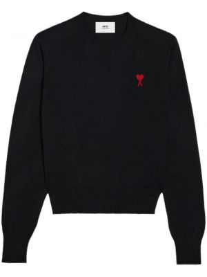 Вълнен пуловер Ami Paris черно