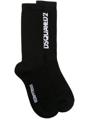 Žakárové ponožky Dsquared2 černé