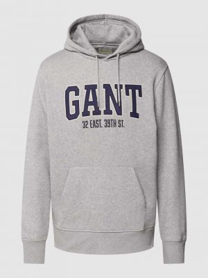 Bluza z kapturem z nadrukiem Gant