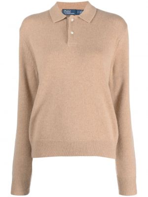 Ватиран кожаный кашмирен пуловер Polo Ralph Lauren