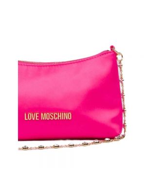 Satynowa torba na ramię Love Moschino