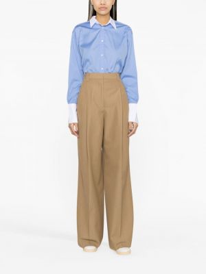 Bavlněná džínová košile s knoflíky s výstřihem do v Polo Ralph Lauren
