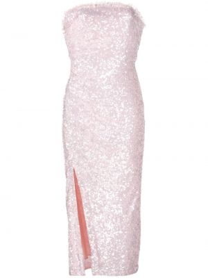 Koktejlové šaty s flitry Needle & Thread růžové
