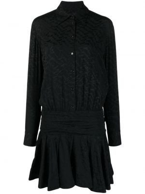 Φόρεμα σε στυλ πουκάμισο ζακάρ Pinko μαύρο
