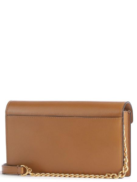 Кожаная сумка через плечо Polo Ralph Lauren коричневая